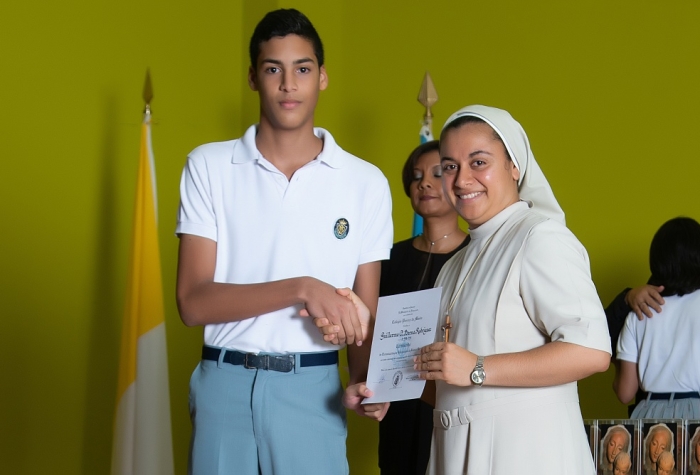 Cobertura: Graduación de noveno grado, Colegio Pureza de María, 2018., 